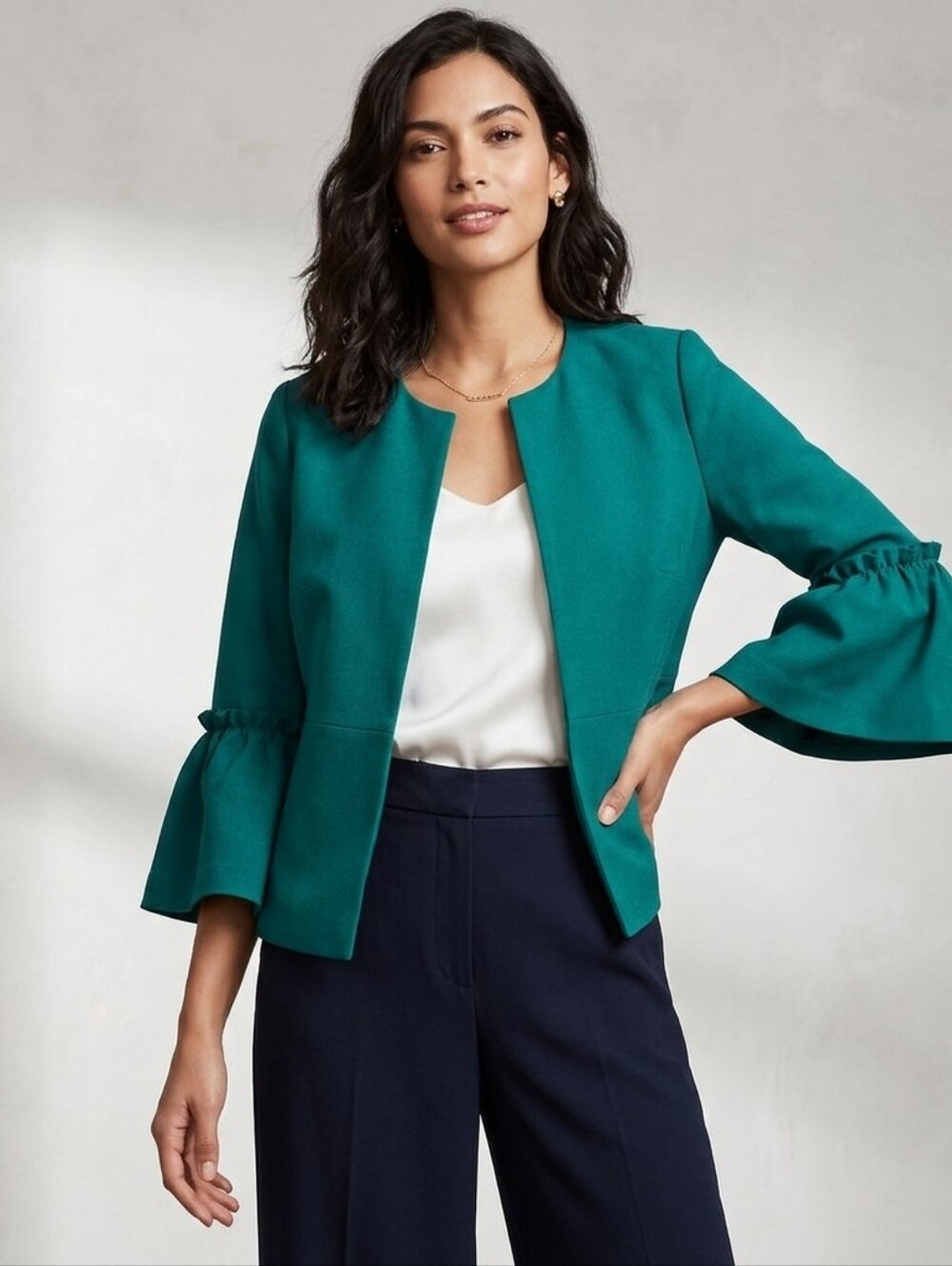 Banana Republic Ruffle Sleeve Jacket 0P